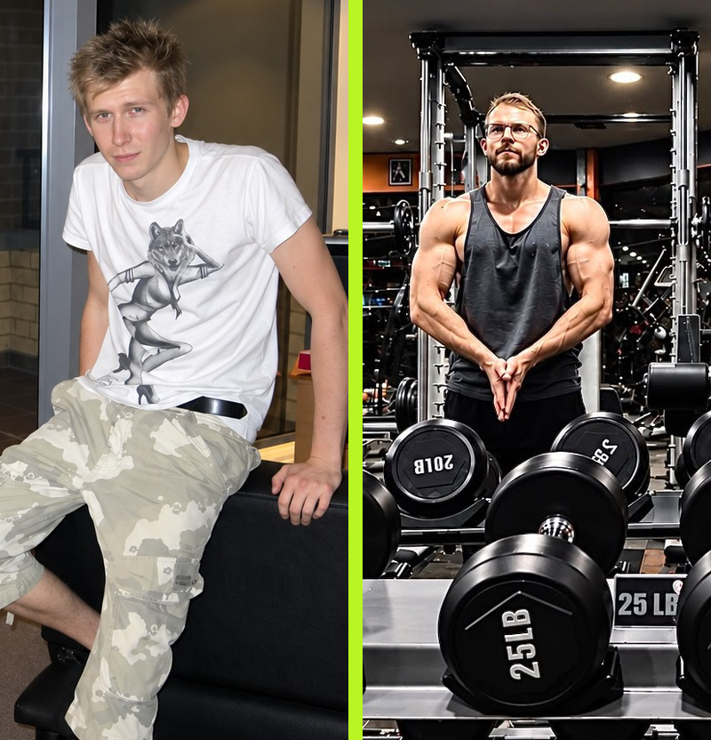 Matt, before and after